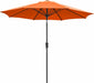 9FT Outdoor Patio Umbrella,Market Table Umbrella with 8 Fiberglass Ribs, Pool Umbrella with Tilt and Crank, UV Protection Lightweight & Wind-Resistant for Lawn, Garden, Deck and Backyard, Orange