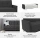 Black Faux Leather Futon Sofa Bed: Modern, Button-Tufted