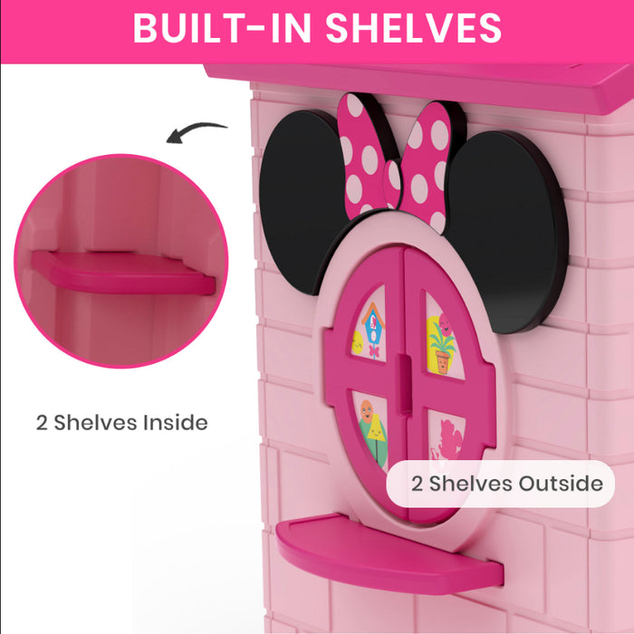 Girls Playhouse Mini Mouse Pretend Play Toy Plastic Indoor Outdoor Easy Assembly