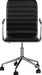 Taytum Swivel Task Chair with Armrests for Home Office in Black Faux Leather with Polished Nickel Frame
