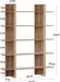 Five Tiered Bookshelf Metal Frame Beige Oakwoodfinish