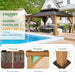 12x16 Weatherproof Aluminum Frame Gazebo Steel Roof