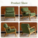 Olive Green Mid Century Chenille Upholstered Armchair