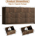 Walnut 10 Drawer Dresser for Bedroom, 63" Wide Fluted Wood Dresser