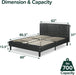 Jade Faux Leather Upholstered Platform Bed Frame, Mattress Foundation with Wood Slat Support, No Box Spring Needed, Easy Assembly, Queen