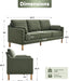 Darkgreen Linen Upholstered Mid Century Modern Sofa