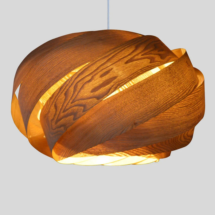 Pendant Light-Chandelier-Light Fixture-Wood Pendant Light-Ceiling Light-Lighting-Rustic Light- Wood Lampshade-Nest Pendant Light-Chinese Ash