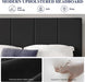 Full Size Dutch Velvet Upholstered Platform Bed Frame, Black