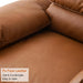 68 Inch PU Leather Loveseat MidCenturyModern Brown