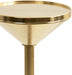 Frisk Modern round Drink Table; 8 X 8 X 23; Gold; Metal Martini Table with Pedestal Table Design for Use as Small Indoor Plant Stand