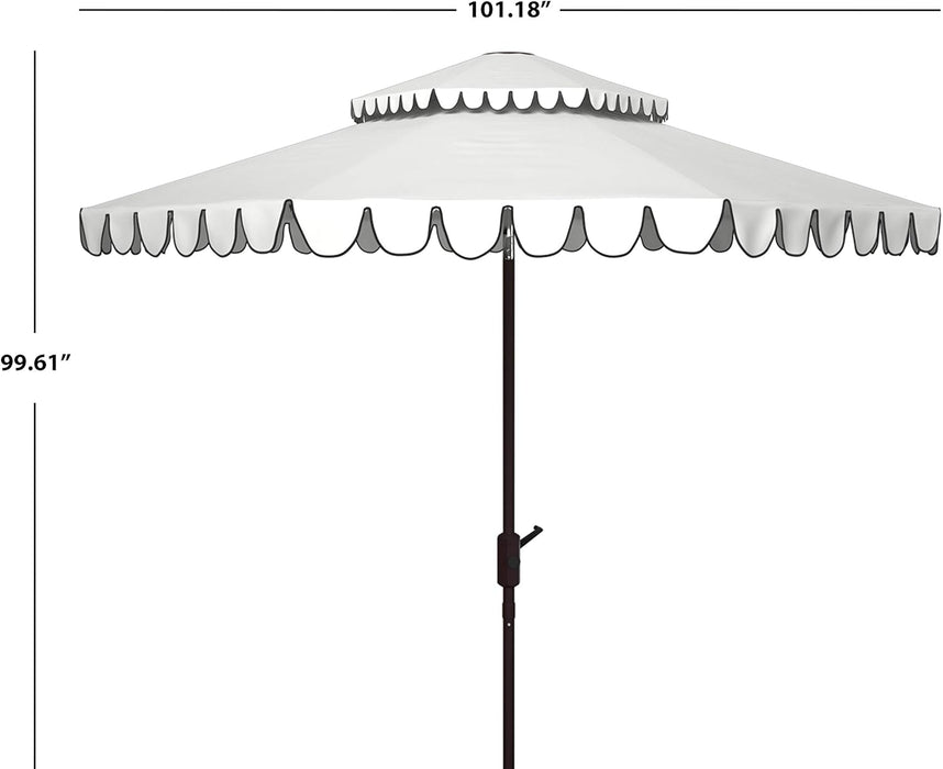Outdoor Venice 9-Foot round Double Top Crank UV Protected Umbrella