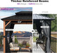 8x10 WeatherResistant Wood Grain Gazebo Aluminum Frame