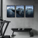 Framed Motivational Wall Art for Office Decor, Set of 3 Inspirational Modern Iceberg Canvas Wall Art Prints, Navy Blue Positive Quotes Pictures for Home Office Gym Library Wall Decor, 16X24 Inch