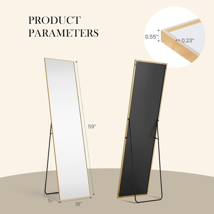 Full Length Floor Mirror, Body Standing Wall Mirror