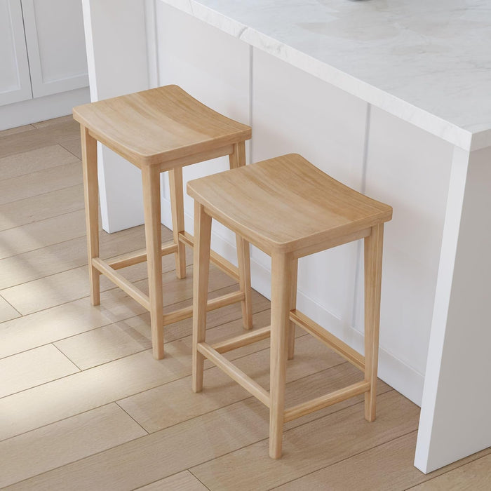 Smythe Bar Stool, Counter Height, Set of 2, Blonde | Minimalist Design, Low-Voc Finishes, Easy Assembly, Smart Style
