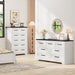 Farmhouse Dresser White Five Drawer FiftyTwo Inches