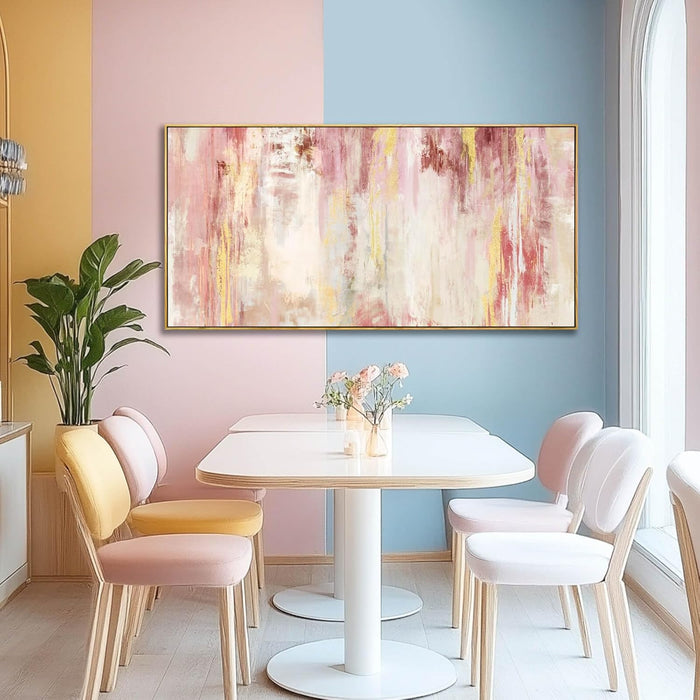 Abstract Pink Wall Art/Framed Artwork Wall Art/Oil Painting Home Decoration/Modern Art for Bedroom Living Room Home Office 20X40 Inches