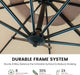 10FT Outdoor Patio Umbrella with Base Included, Heavy-Duty Frame Cantilever Offset Umbrella with 360° Rotation & Infinite Tilt, Uv-Resistant Water-Repellent Shade for Patio, Poolside, Backyard, Beige