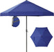 CROWN SHADES 9Ft Patio Umbrella Olefin Slot-Lock Double-Layer Design