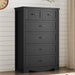 Tall 6-Drawer Dresser With Anti-Tipping Wood Storage