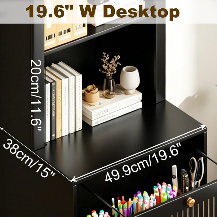 Two Drawer Farmhouse Arched Filing Cabinet Lockable