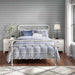 Dorley Farmhouse White Metal Queen Bed (64.76 in W. X 53.54 in H.)