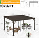 10x14 Ft WallMounted Gazebo WeatherproofRustResistant Hardtop
