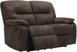 Faux Leather Recliner Loveseat - Brown