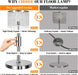 【Upgraded】 Dimmable Crystal Floor Lamps for Living Room, 1000LM LED Bulb Included, Standing Lamp with Knob Switch, Tall Silver Modern Floor Lamp for Bedroom Nursery Office Reading