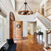 23.6 Inch Wood Wagon Wheel Chandelier 4-Light Farmhouse Chandelier