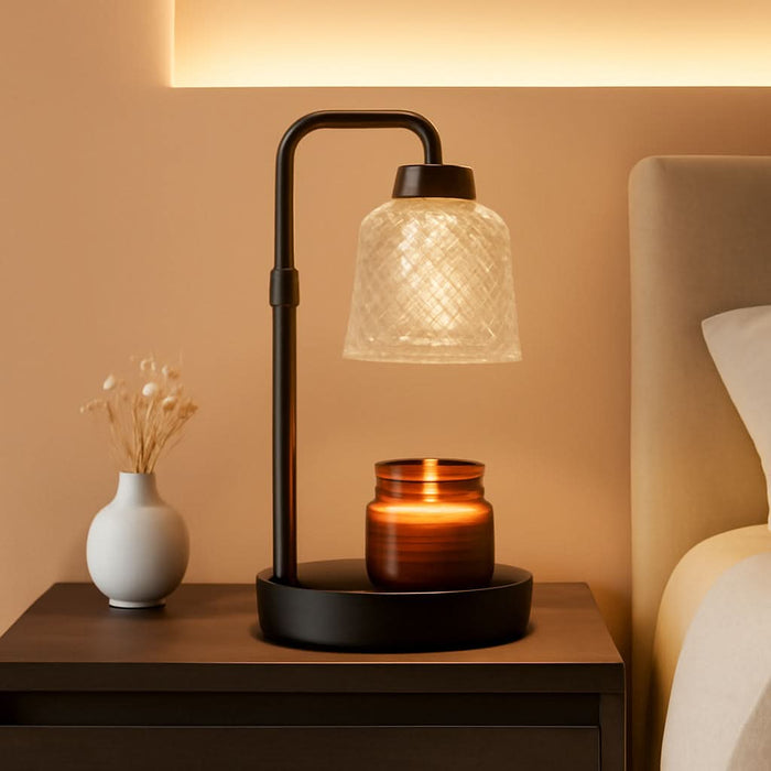 Candle Warmer Lamp with Timer, Dimmable Adjustable Height Candle Lamp, Birthday Gifts for Women Mom Sister Friends, House Warming Gifts New Home, Candle Lamp Warmer with 2 Bulbs - Coalblack
