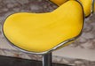 Masaccio Velvet Upholstered Adjustable Swivel Barstool, Set of 2, Yellow