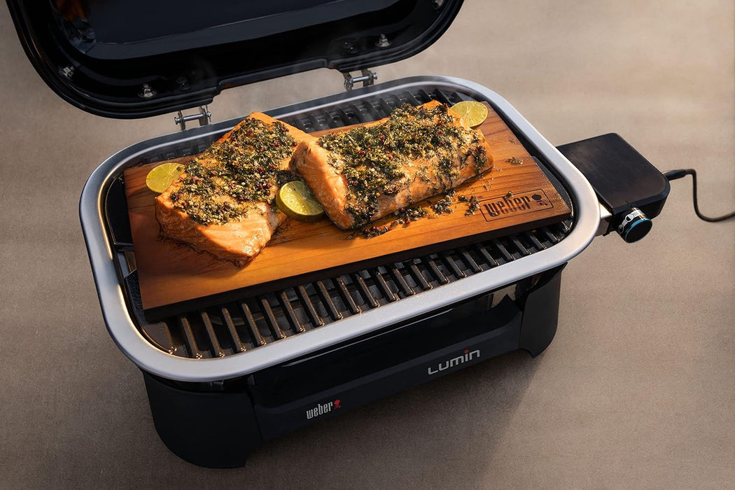 Weber Lumin Compact Outdoor Electric Barbecue Grill, Black - Great Small Spaces Such as Patios, Balconies, and Decks, Portable and Convenient