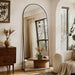 Arched Full Length Mirror 56"X21" Leaning Hanging Decor Black