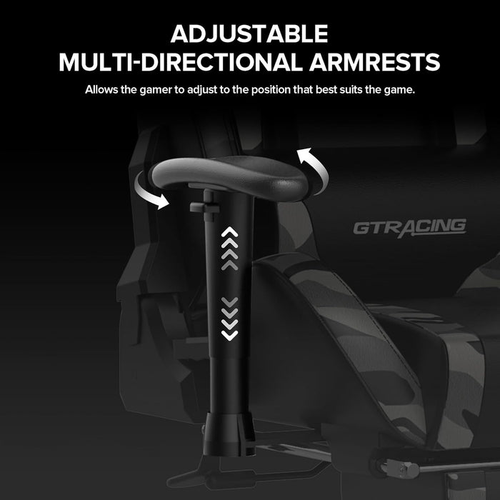 Gaming Chair with Footrest and Bluetooth Speakers Music Video Game Chair Heavy Duty Ergonomic Computer Office Desk Chair (Blue)