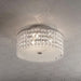 Glam Cobalt 3-Light Brushed Chrome Ceiling Light