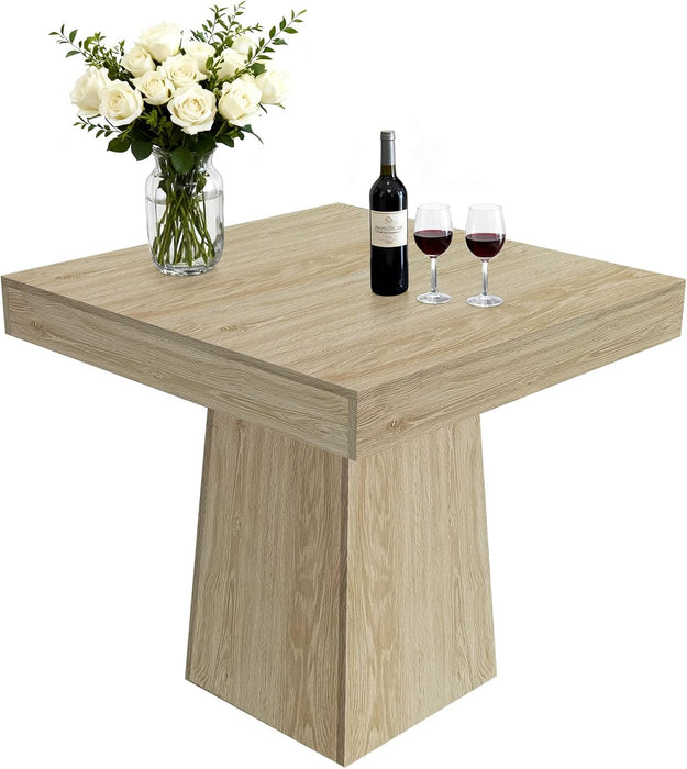 31Point5Inch Square Dining Table With Pedestal Base
