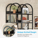 78.7 Inches Towering Arched Corner Bookshelf Black