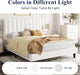 Queen Bed Frame/Velvet Upholstered Bed Frame with Vertical Channel Tufted Headboard/Strong Wooden Slats/Platform Bed Frame/Mattress Foundation/Box Spring Optional/Easy Assembly/White