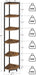 Corner Shelf Stand, Corner Bookshelf, Storage Standing Shelf Unit with Metal Frame, Plant Stand, Corner Bookcase for Living Room, Home Office, Bedroom, 6-Tier Rustic Brown CS06001B