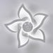 White Flower Modern Ceilingfans with Lights, Low Profile Ceiling Fan with Remote for Bedroom, Flush Mount Ceiling Fan with LED Dimmable Light,3-Colors, 6-Speeds, Timing Ceilingfan Light