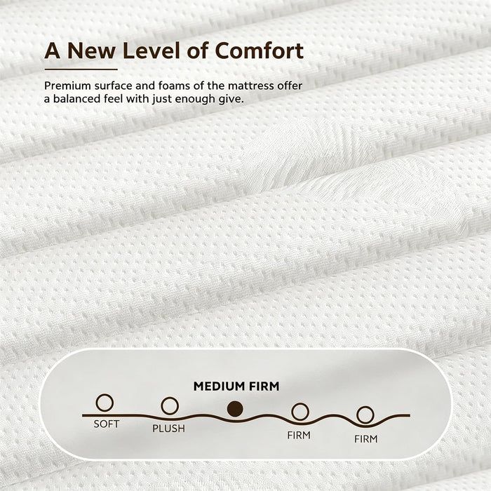 Full Size Mattress, 12 Inch Full Mattress Hybrid Medium Firm,