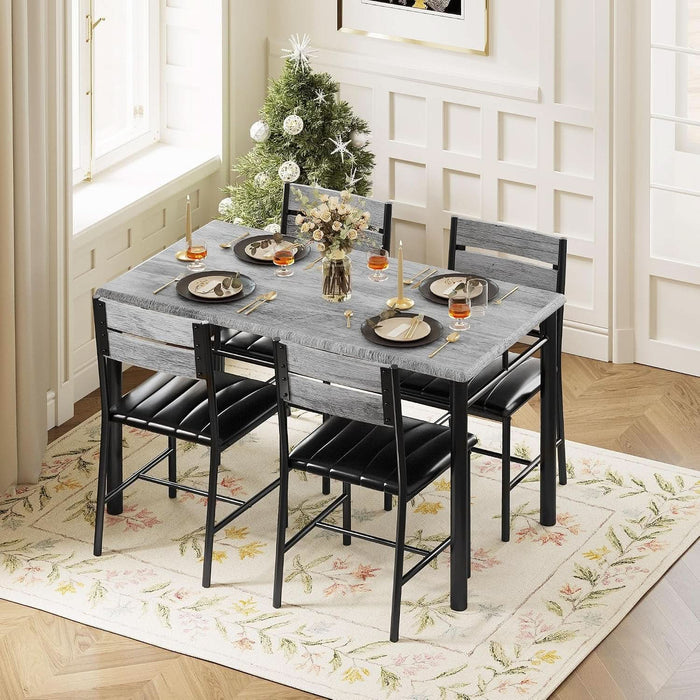 Dining Table Set for 4, Grey