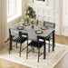 Dining Table Set for 4, Grey