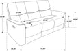 Home Furnishings - Navarro - Wood and Metal - Reclining Sofa with Channel-Tufted Backrest, Foam Padding, Attached Cushions and Manual Recline - Living Room - Burnt Orange - 609574