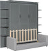 Murphy Bed Queen Size Grey Upholstery Sofa