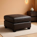 Walker Point Contemporary Faux Leather Oversized Accent Ottoman, Dark Brown