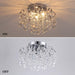 Small Crystal Chandelier Flush Mount Ceiling Light 3 Lights Modern Chrome Iron Raindrop Crystal Ceiling Fixture for Bedroom Hallway Closet Entryway Stairs