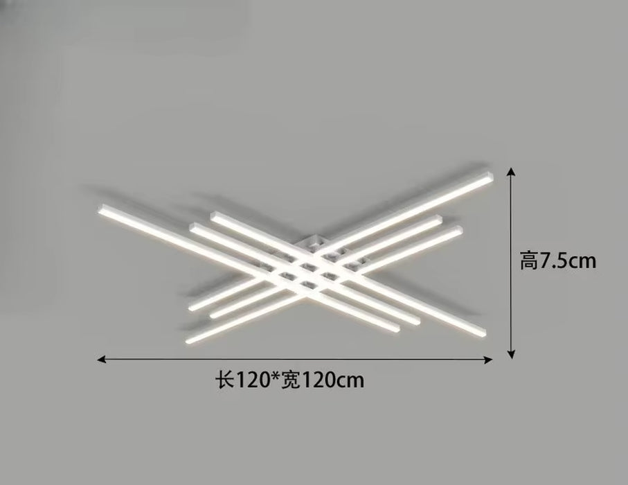 Nordic Minimalist Creative Led Ceiling Lamp Strip Lights Black Chandelier Square Bedroom Lamps Living Room Lamp Led Ceiling Lamp