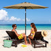 9FT Patio Umbrella - Outdoor Table Umbrella with Smooth Crank Lift, Push Button Tilt and 8 Sturdy Ribs - Market Umbrella UV Protection Waterproof for Pool, Deck, Yard, Garden